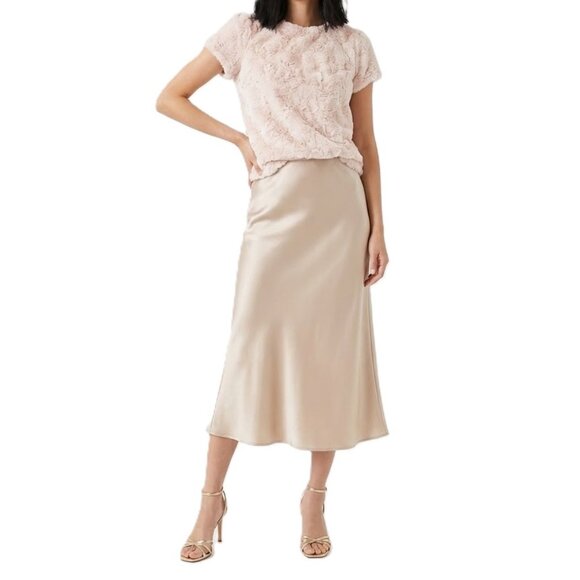 Anthropologie Tops - ANTHROPOLOGIE Faux Fur Top Medium Light Pink Soft Textured EUC